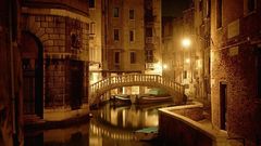 Bridge buildings canal architecture
