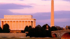 Bridges architecture rivers obelisk cityscapes Washington DC 