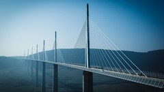Bridges millau viaduct skyscapes