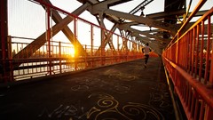 Bridges urban sunlight cities jogging