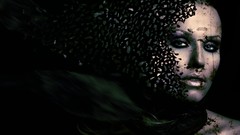 Broken piercings broken glass Girl with the Dragon Tattoo face 