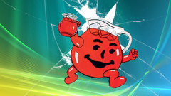 Broken screen kool-aid beverages