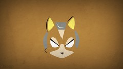 Brown background minimalistic blo0p Star Fox