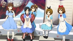 Brown dress Alice in Wonderland anime girls k - on black hair 