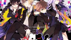 Brown glasses anime girls blue eyes green eyes braids seifuku 