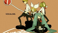 Brown hatsune miku vocaloid kagamine len kagamine rin roadsigns