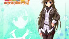 Brown long hair anime girls blue eyes pantyhose oshiki hitoshi 