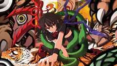 Brunettes abstract touhou wings