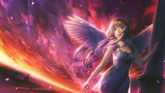 Brunettes angels wings anime