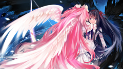 Brunettes angels wings pink