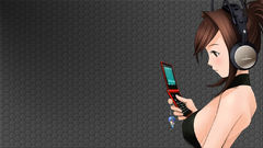 Brunettes anime girls phones