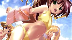 Brunettes bikini ecchi green