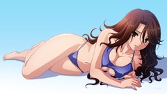 Brunettes bikini gundam ecchi