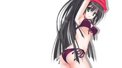 Brunettes bikini white long