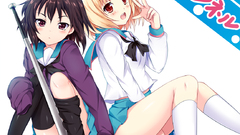 Brunettes blondes school uniforms