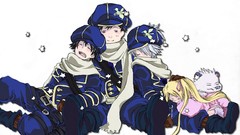 Brunettes blondes sleeping Anime