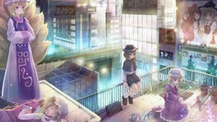 Brunettes blondes sunset touhou