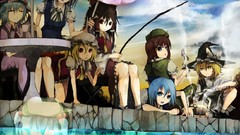 Brunettes blondes water clouds