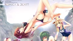 Brunettes blondes water touhou