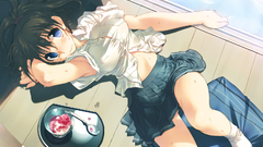 Brunettes blue eyes school