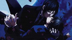 Brunettes blue Flowers moon