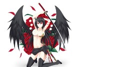 Brunettes boobs touhou wings