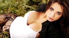 Brunettes boobs woman cleavage