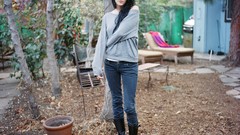 Brunettes boots woman jeans