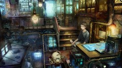 Brunettes boy work Computers