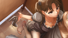 Brunettes cleavage anime girls