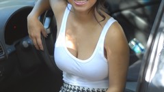 Brunettes cleavage huge boobs Latina Layla Rose