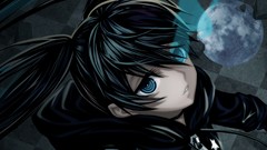 Brunettes close-up black rock