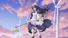 Brunettes clouds maids skyscapes