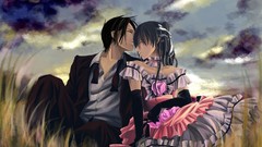 Brunettes dress suit outdoors