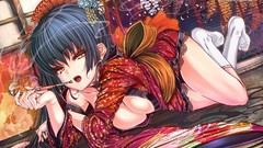 Brunettes ecchi cleavage long