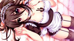 Brunettes eyes stockings maids