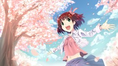 Brunettes Flowers green eyes