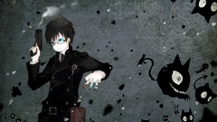 Brunettes Guns demons glasses