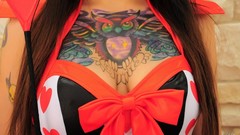 Brunettes legs boobs woman