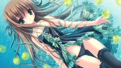 Brunettes panties ecchi Ribbons