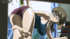 Brunettes panties glasses read