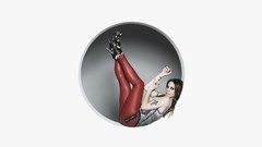 Brunettes photo shoot tight pants Melanie Chisholm Spice Girls