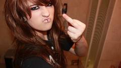 Brunettes piercings fuck you Lolina Green