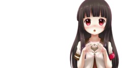 Brunettes red eyes blush