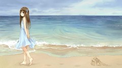 Brunettes sand anime girls