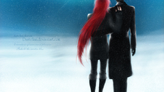 Brunettes snow redheads outdoors