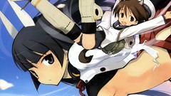 Brunettes strike witches flying