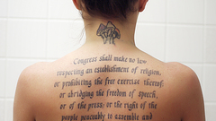 Brunettes tattoos woman text