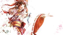 Brunettes touhou dress long