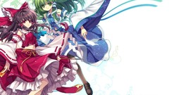 Brunettes touhou dress multicolor